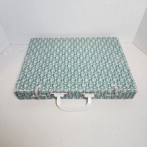 Mahjong Tile Game Two Layer Ornate Carry Case 144 Piece Green Back New